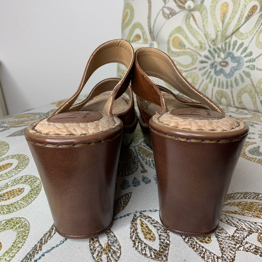 BOC Born Strap Sandals Shoes Wedge Leather Size 8 - Picture 5 of 5